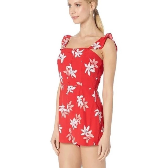 Bb Dakota Daffodils and Chill Romper ruffle straps red size 2 - Picture 12 of 12